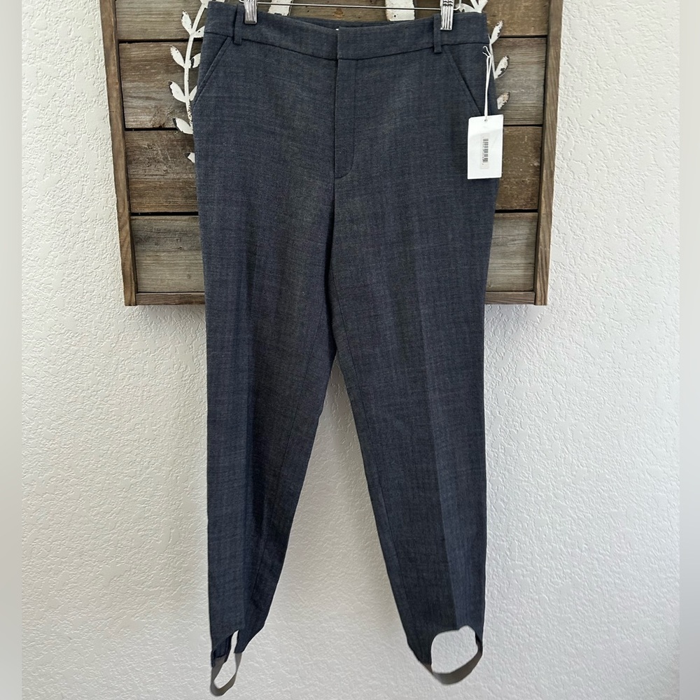 Frame Denim Herringbone gray stirrup pants 100%‎ gray wool pants ladies 10 NWT